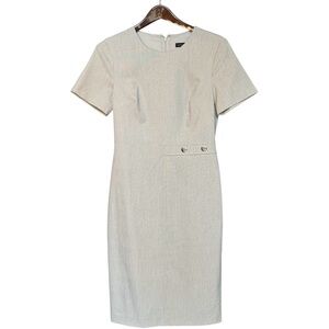 Banana Republic Gray Textured Dress Stretch Career Business | Size 6